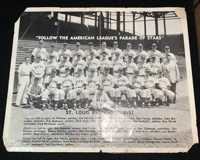 Vintage St. Louis Browns team photo in 8x10 format showcasing the louis browns team