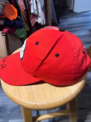 Red Dale Earnhardt Jr Vintage #8 baseball cap with white logo for NASCAR fans