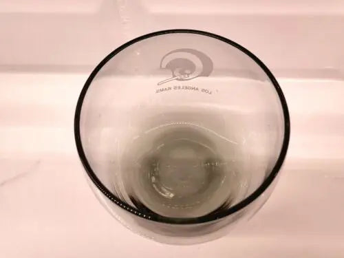 Vintage NFL Los Angeles Rams etched glass whiskey tumbler for sports fans