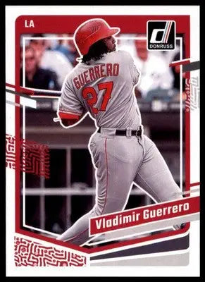 Baseball trading card of Vladimir Guerrero Los Angeles Angels 2023 Donruss #230