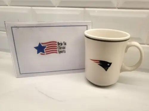 Vtg NFL New England Patriots logo’d ivory china coffee mug for true fans