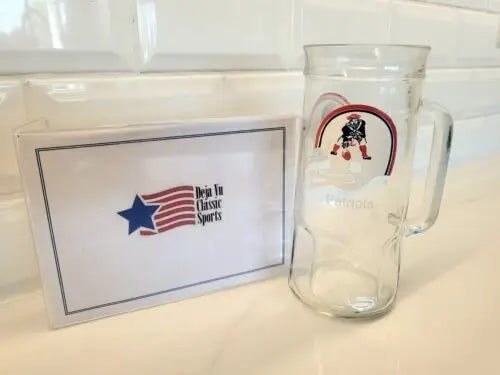 Vtg New England Patriots Fisher Beer Stein with old school logo design for fans