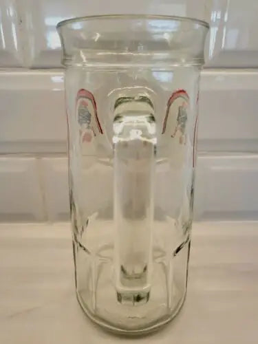Clear glass beer stein featuring England Patriots logo from Fisher Beer Stein collection