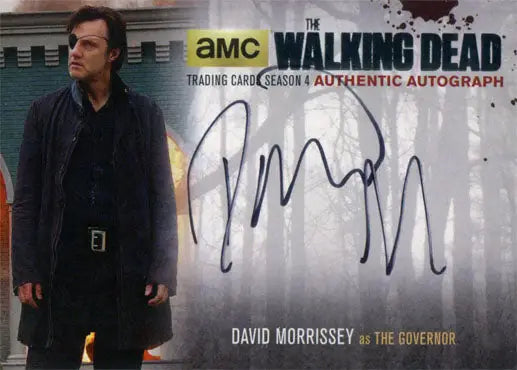 Autographed trading card featuring David Morrissey as The Governor from The Walking Dead