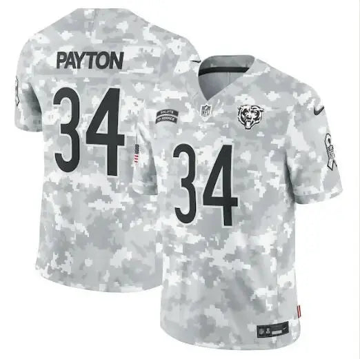 Chicago Bears Walter Payton #34 camouflage NFL jersey for sale in the Salute to Service collection
