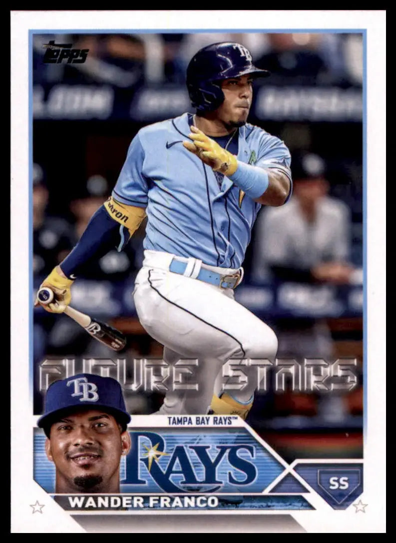 Wander Franco baseball card from 2023 Topps #215 Tampa Bay Rays collection