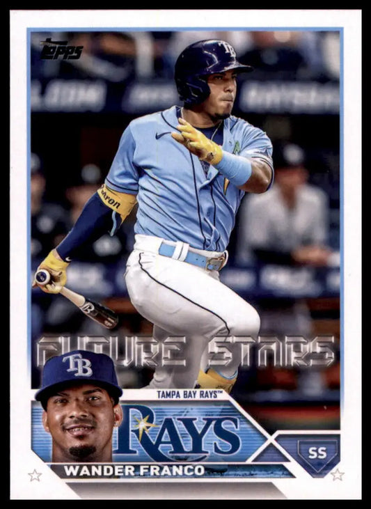 Wander Franco baseball card from 2023 Topps #215 Tampa Bay Rays collection
