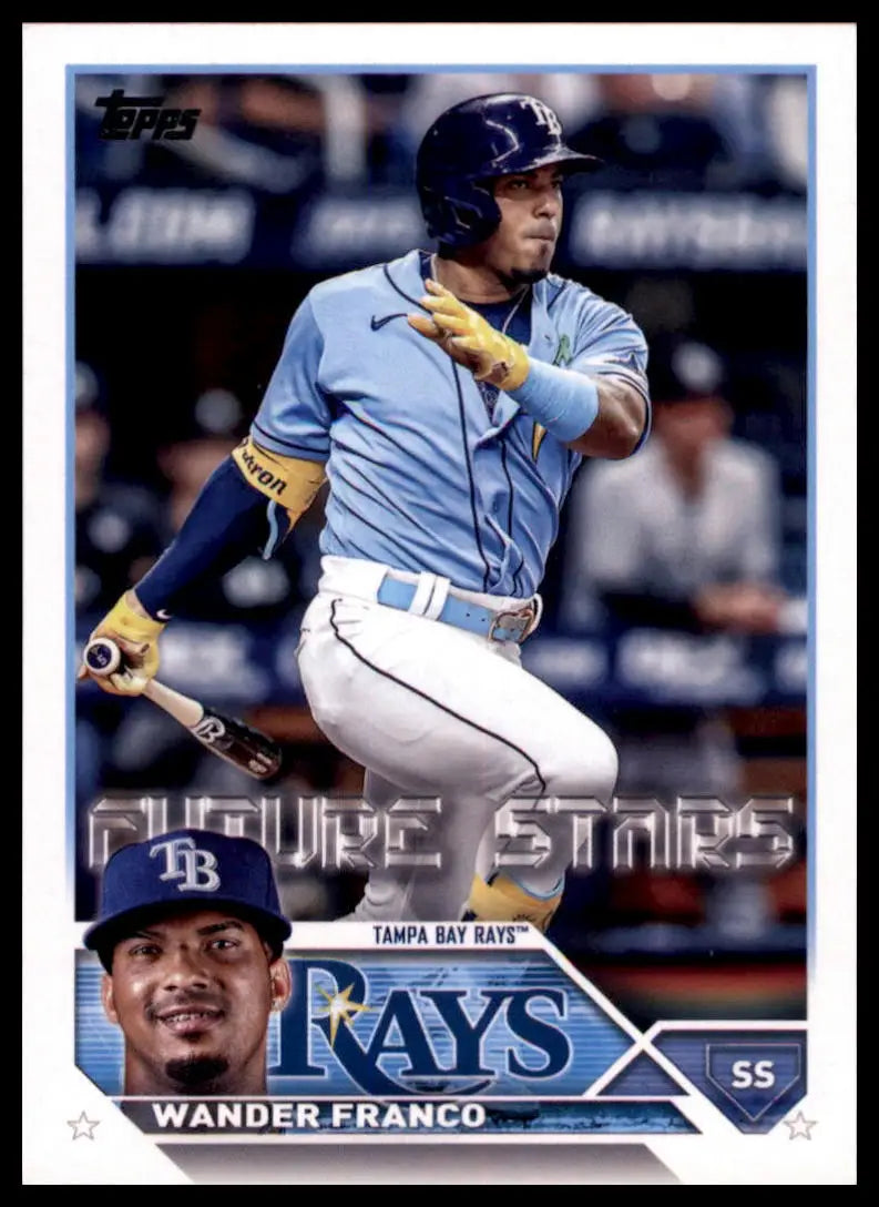 Wander Franco baseball card from 2023 Topps #215 Tampa Bay Rays collection