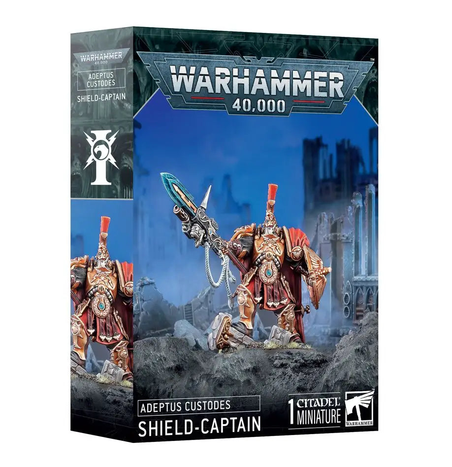 Warhammer 40k Adeptus Custodes Shield-Captain miniature box for Warhammer 40k Adeptus Custodes