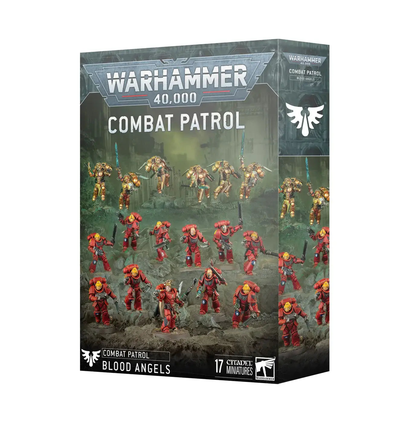 Warhammer 40K Combat Patrol Blood Angels miniature set with Assault Intercessors and tactical figures