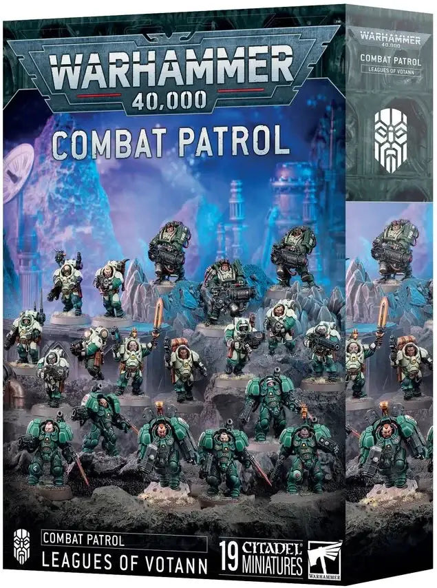 Warhammer 40K combat patrol Leagues of Votann miniatures set with round bases