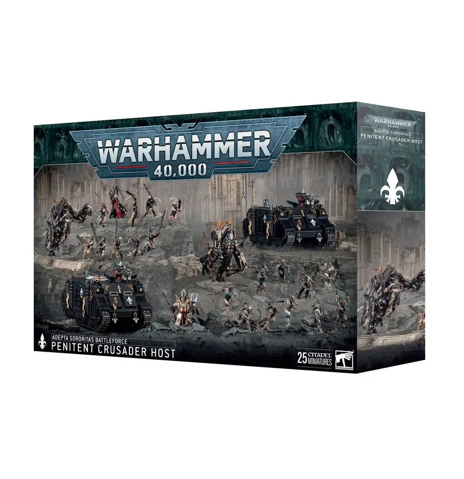 Warhammer 40k Adepta Sororitas Penitent Crusader Host miniatures on citadel 32mm round bases