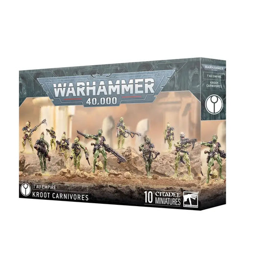 Warhammer 40k T’au Empire Kroot Carnivores miniatures box set for tabletop gaming