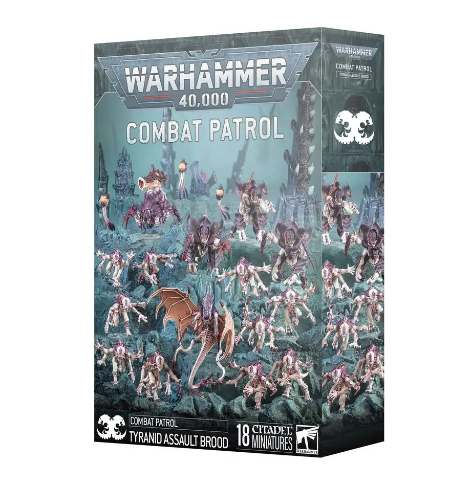 Warhammer 40k Tyranids Assault Brood Combat Patrol with Tyrant Guard miniatures set
