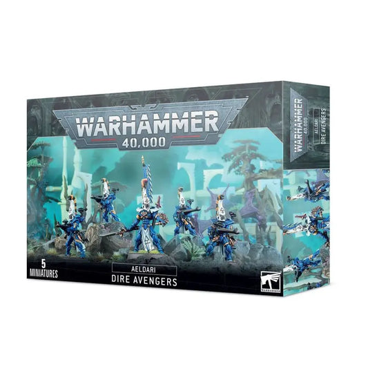 Warhammer AELDARI DIRE AVENGERS miniatures set with shuriken catapults for tabletop gaming