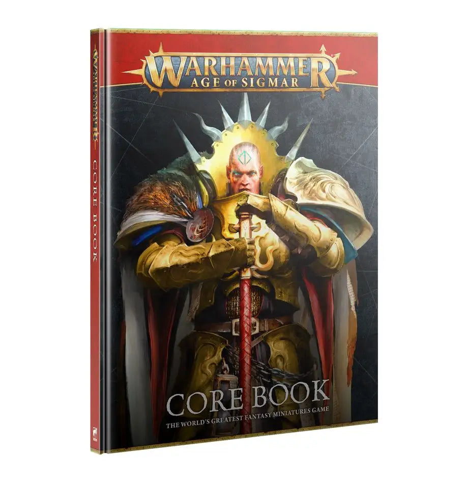 Warhammer Age of Sigmar 4th Edition core book featuring eight mortal realms and chaos gods