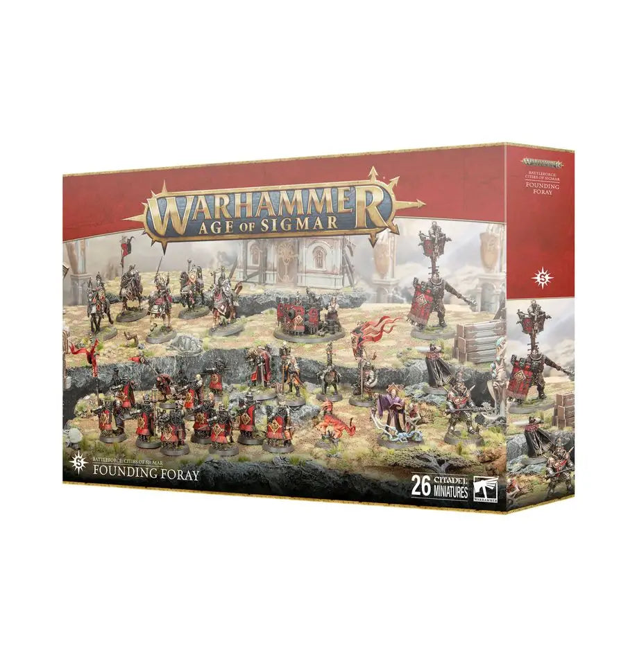 Warhammer Age of Sigmar Battleforce Cities of Sigmar with round base and Ironweld Great Cannon