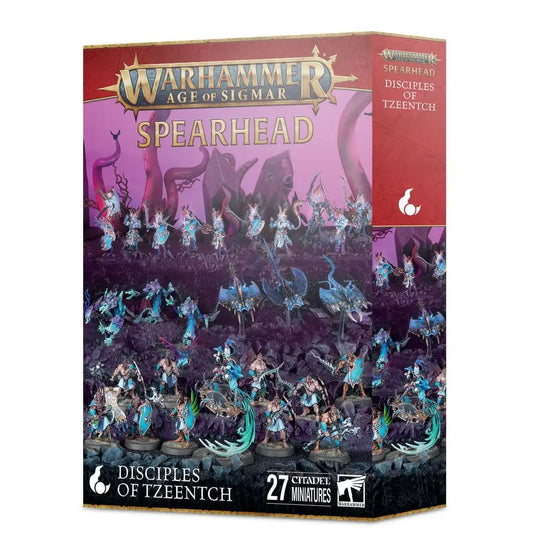 Warhammer Age of Sigmar Disciples of Tzeentch Spearhead box with Kairic Acolytes in Mortal Realms