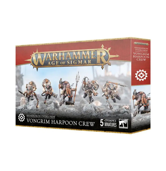 Boxed set of Vongrim Harpoon Crew miniatures for Warhammer Age of Sigmar game system