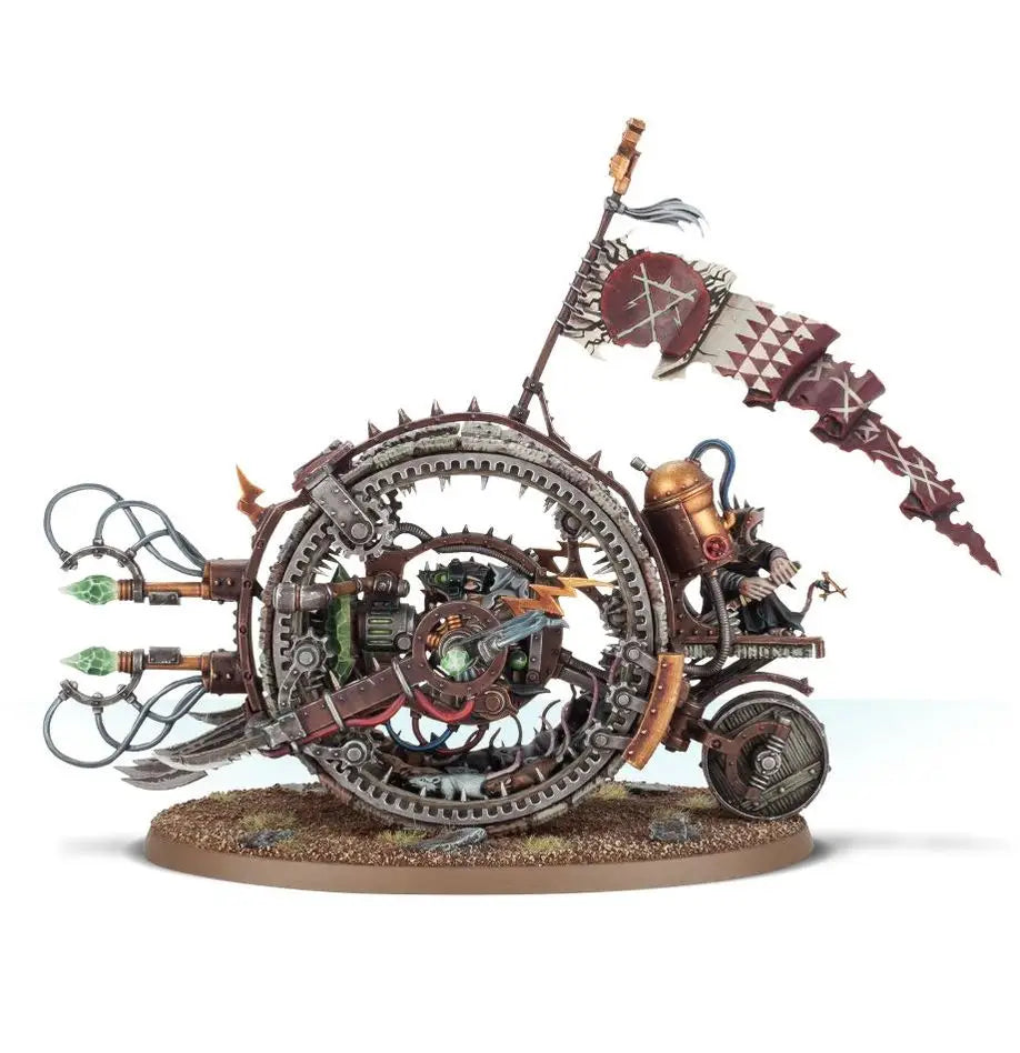 Ornate steampunk sigmar skaven doomwheel from Warhammer Age of Sigmar game