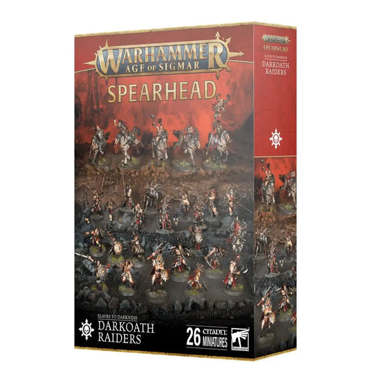 Warhammer Age of Sigmar Darkoath Raiders miniatures set featuring Darkoath Warqueen