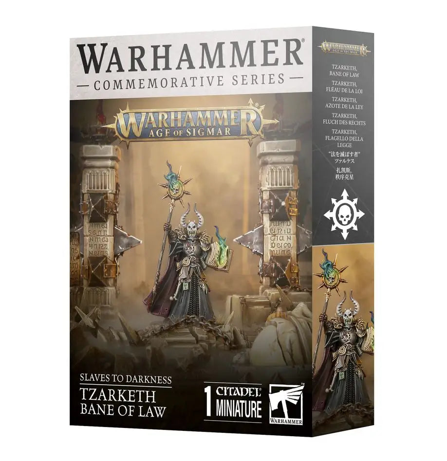 Warhammer Age of Sigmar Tzarketh Bane miniature box for Darkness Tzarketh Bane product