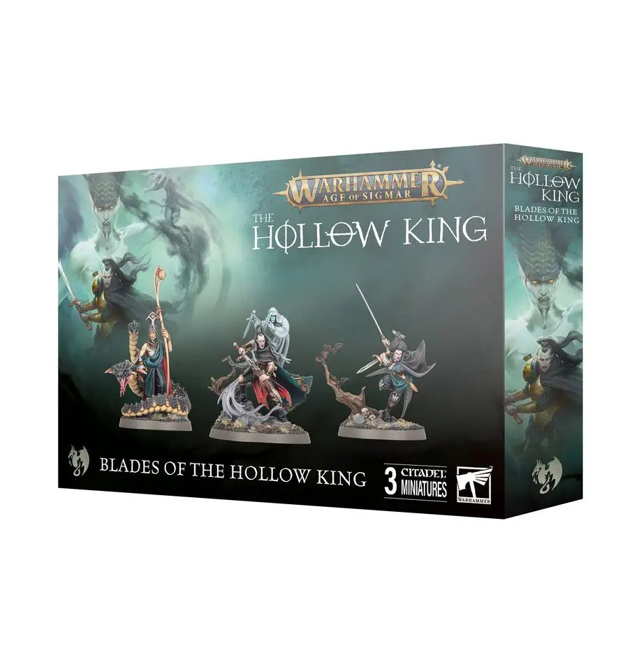 Warhammer Age of Sigmar Soulblight Gravelords Hollow King miniature set featuring Cado Ezechiar