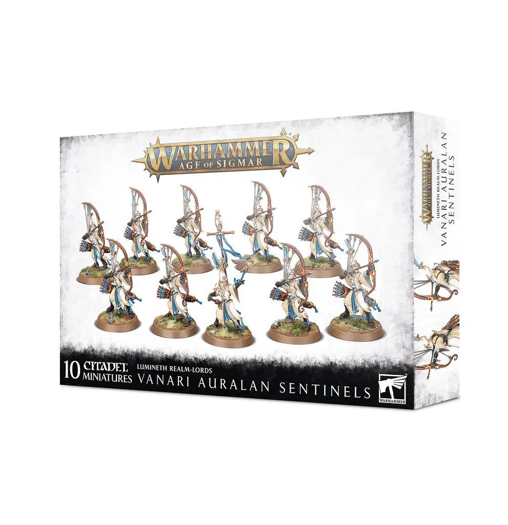 Box of Vanari Auralan Sentinels miniature fantasy warrior figurines for Warhammer Age of Sigmar