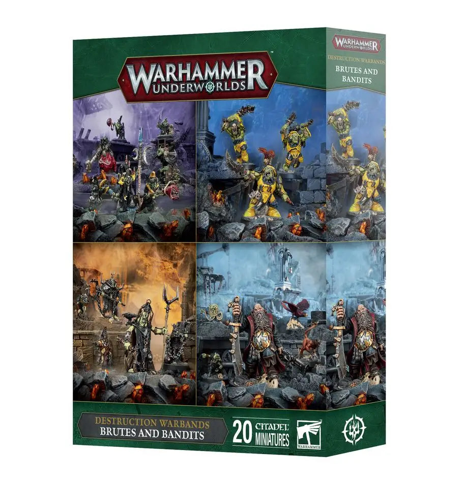 Warhammer Underworlds destruction miniatures box with fighter cards for warhammer underworlds