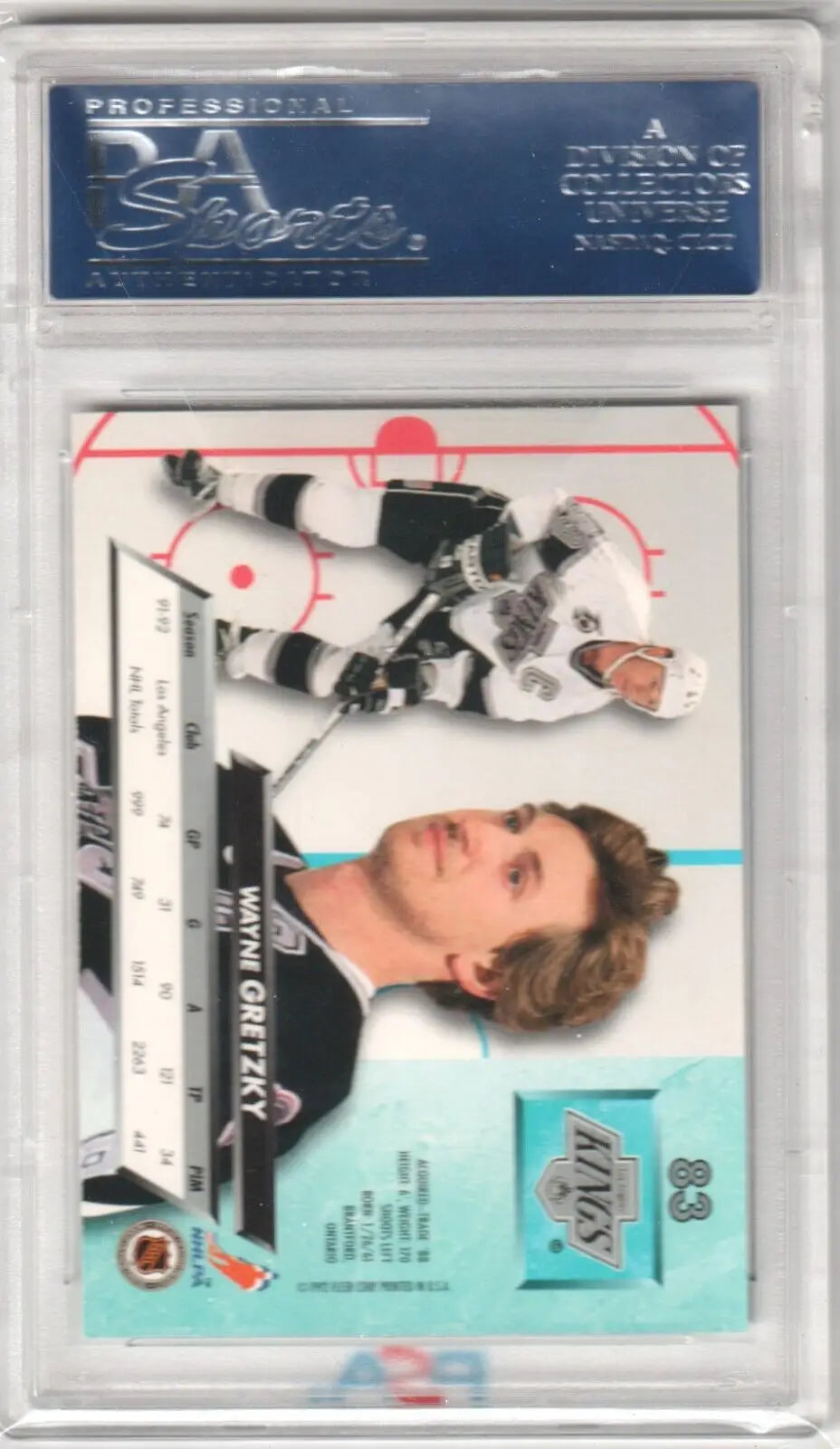 Wayne Gretzky hockey card from 1992 Fleer Ultra, PSA 10 GEM MINT, for sale on Columbia Hobby eBay store