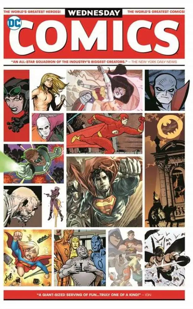 Wednesday Comics Hardcover 2025 Edition with DC Comics superheroes and Metal Men artwork