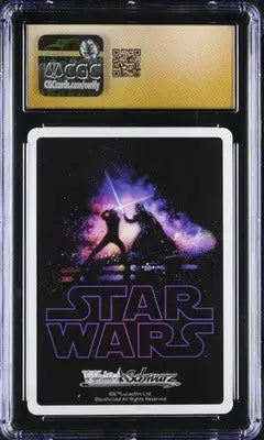 Weiss Schwarz Japanese CGC graded Star Wars trading card with lightsaber duel in protective slab