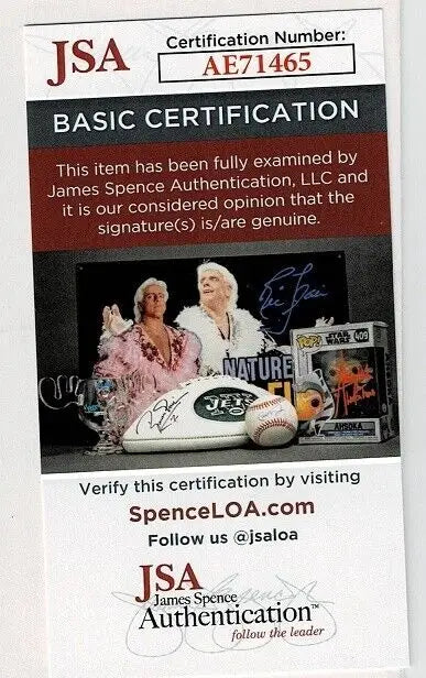 JSA authentication certificate for Wes Westrum signed vintage photo GIANTS JSA AUTO