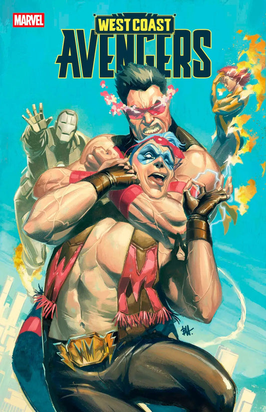 Comic book cover featuring West Coast Avengers #7 for collectors and fans of West Coast