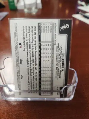 Luis Robert Jr. White Sox baseball card with case hit fanatical parallel in lot