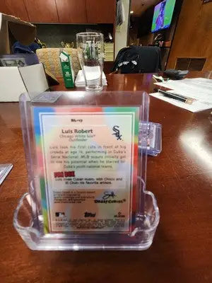 Luis Robert baseball card from White Sox lot featuring Case Hit Fanatical /25