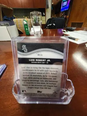Luis Robert Jr White Sox baseball card in plastic case, case hit fanatical /25