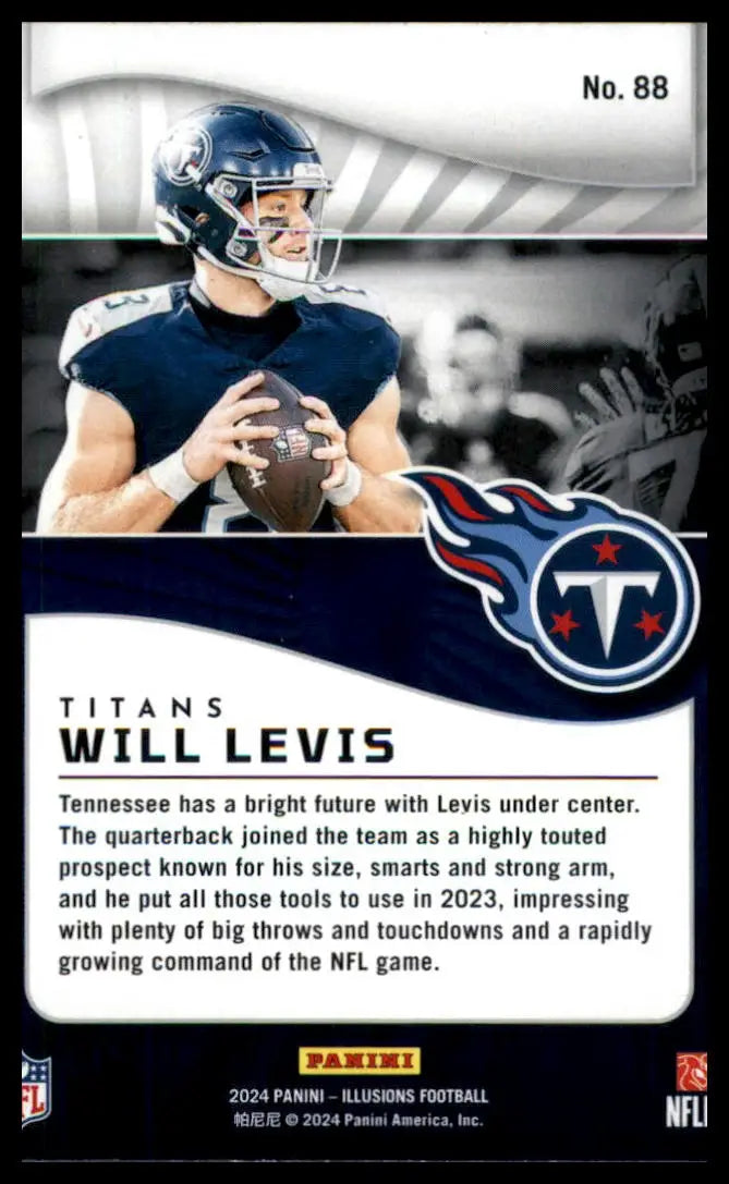 Will Levis 2024 Panini Illusions Retail football trading card Tennessee Titans