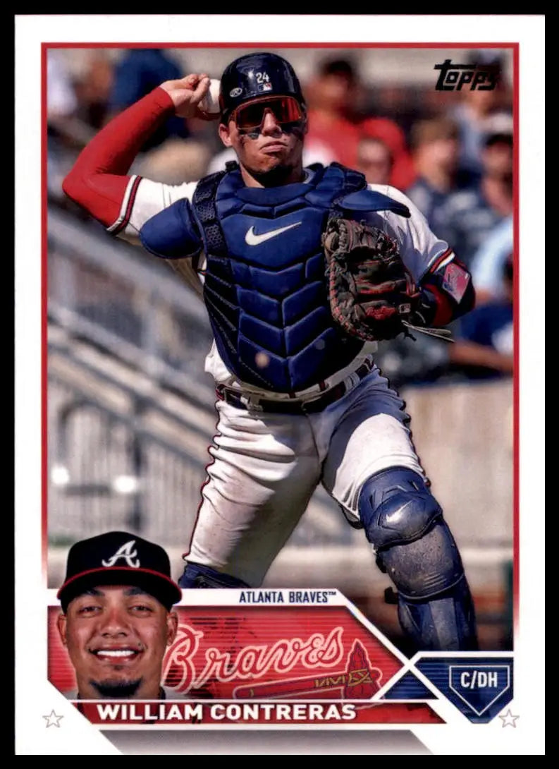 William Contreras 2023 Topps baseball card featuring Atlanta Braves player