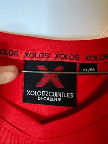Red Xolos de Tijuana soccer jersey showcased in the Xolos Soccer Jersey product image