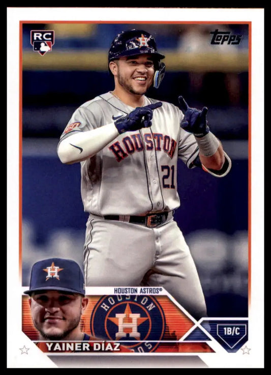 Yainer Diaz 2023 Topps Rookie Baseball Card Houston Astros collectible