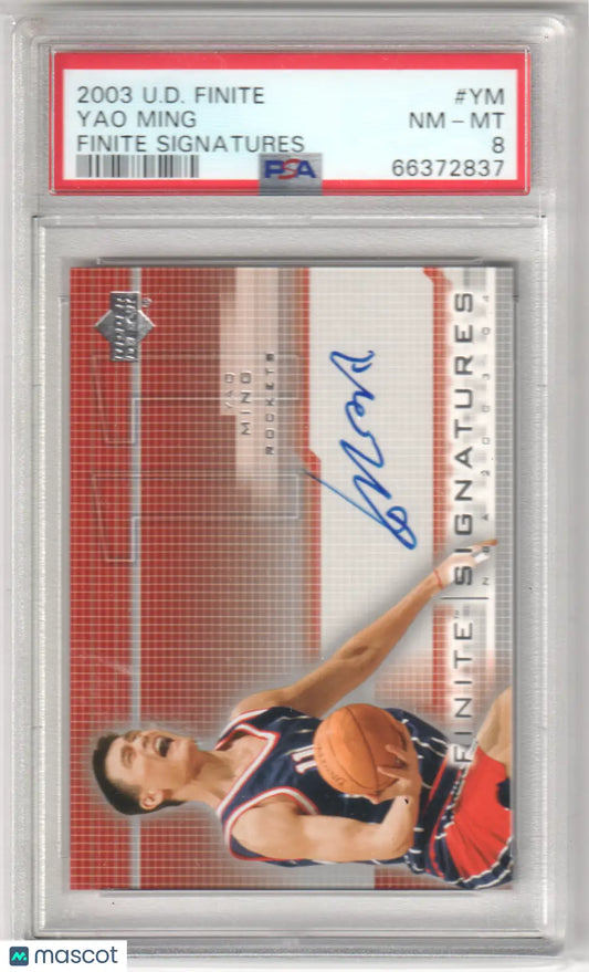 Yao Ming 2003 Upper Deck Finite signed basketball card Columbia Hobby collectible