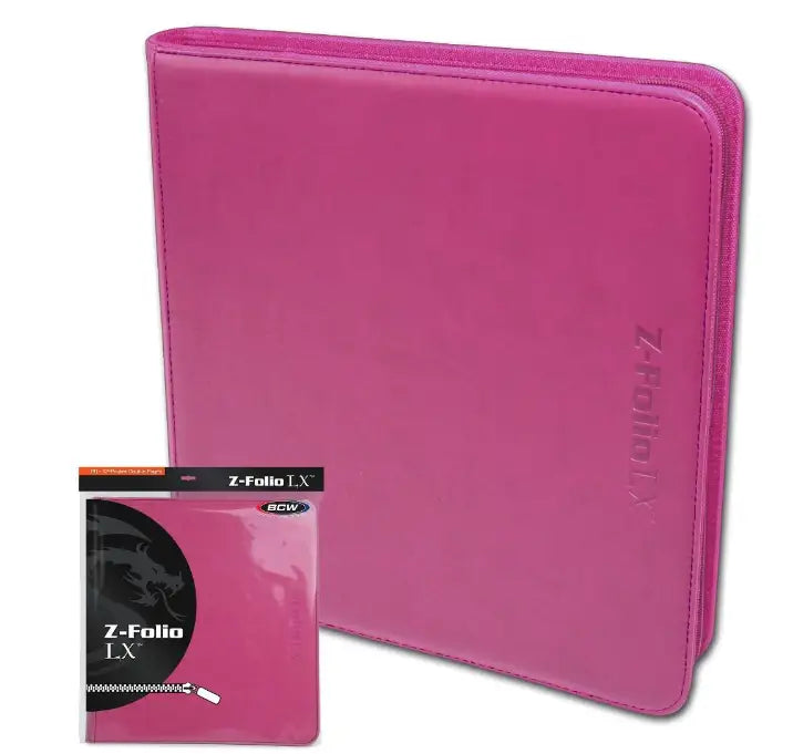 Pink zippered binder with archival safe polypropylene pages for secure document storage