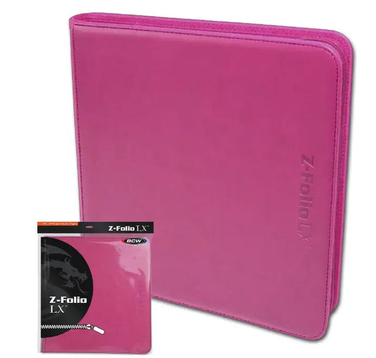 Pink zippered binder with archival safe polypropylene pages for secure document storage