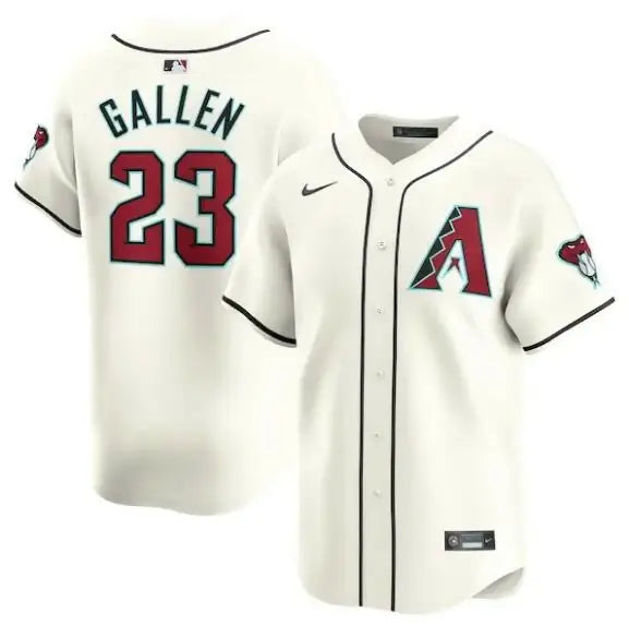 White Zac Gallen Arizona Diamondbacks Nike Home Limited Player Jersey with team logo