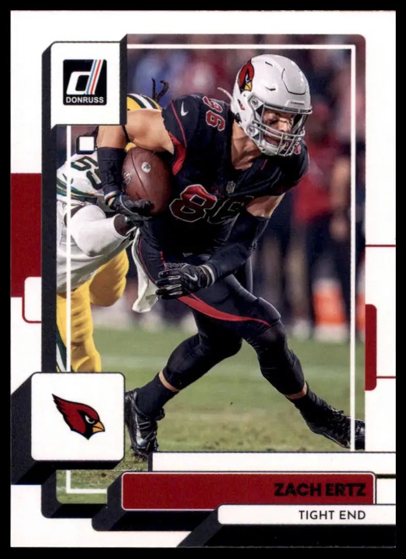 Zach Ertz football card from 2022 Donruss series featuring Arizona Cardinals player