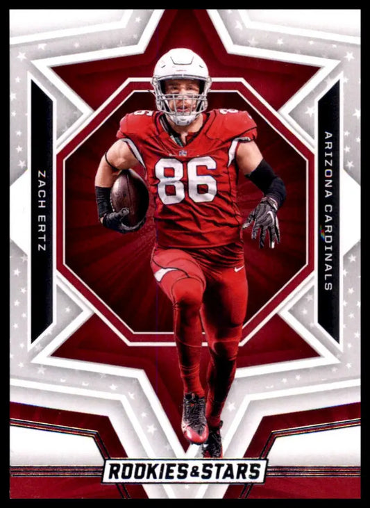 Arizona Cardinals Zach Ertz football trading card from Panini Rookies 2023 collection