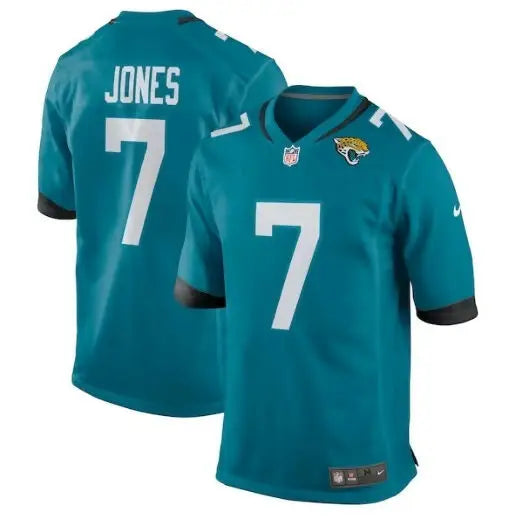 Jacksonville Jaguars Nike Zay Jones teal game jersey with number 7 for fans