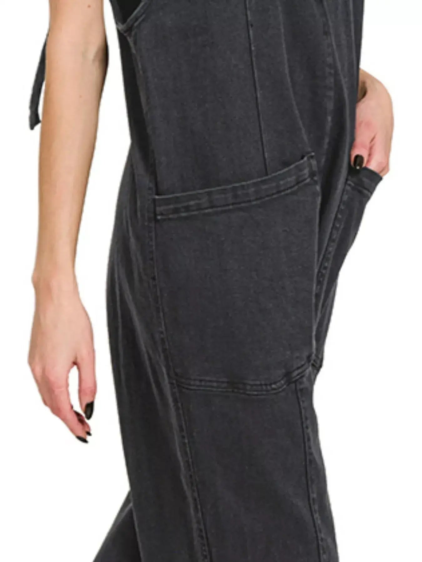 Zenana Casual Adjustable Strap Baggy Jumpsuit with Pocket