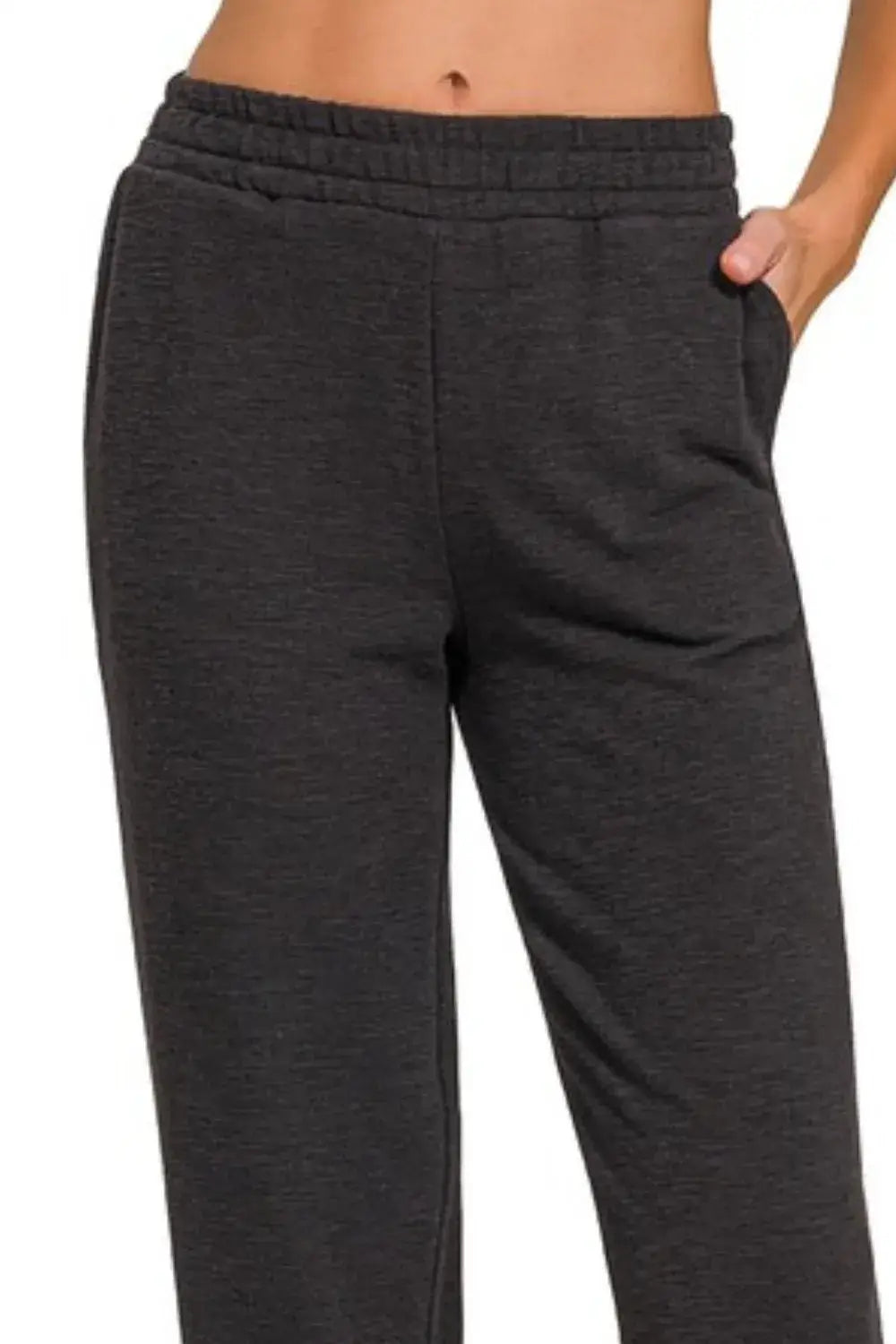 Zenana Cotton Slub Jogger Pants